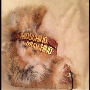 love moschino faux fur stud snow boots